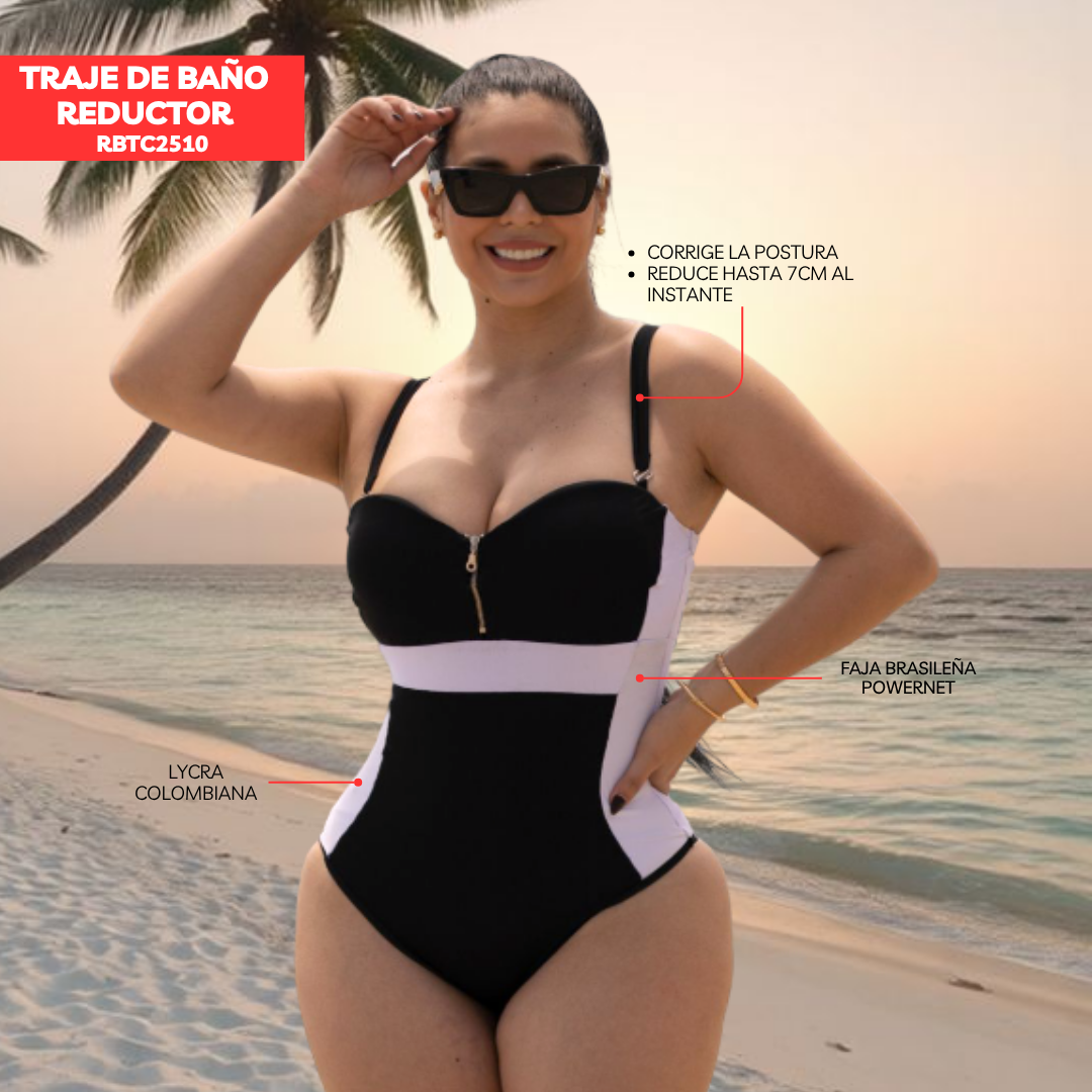 TRAJE DE BAÑO CON FAJA COLOMBIANO - RBTC2510 |STOCK VENEZUELA|