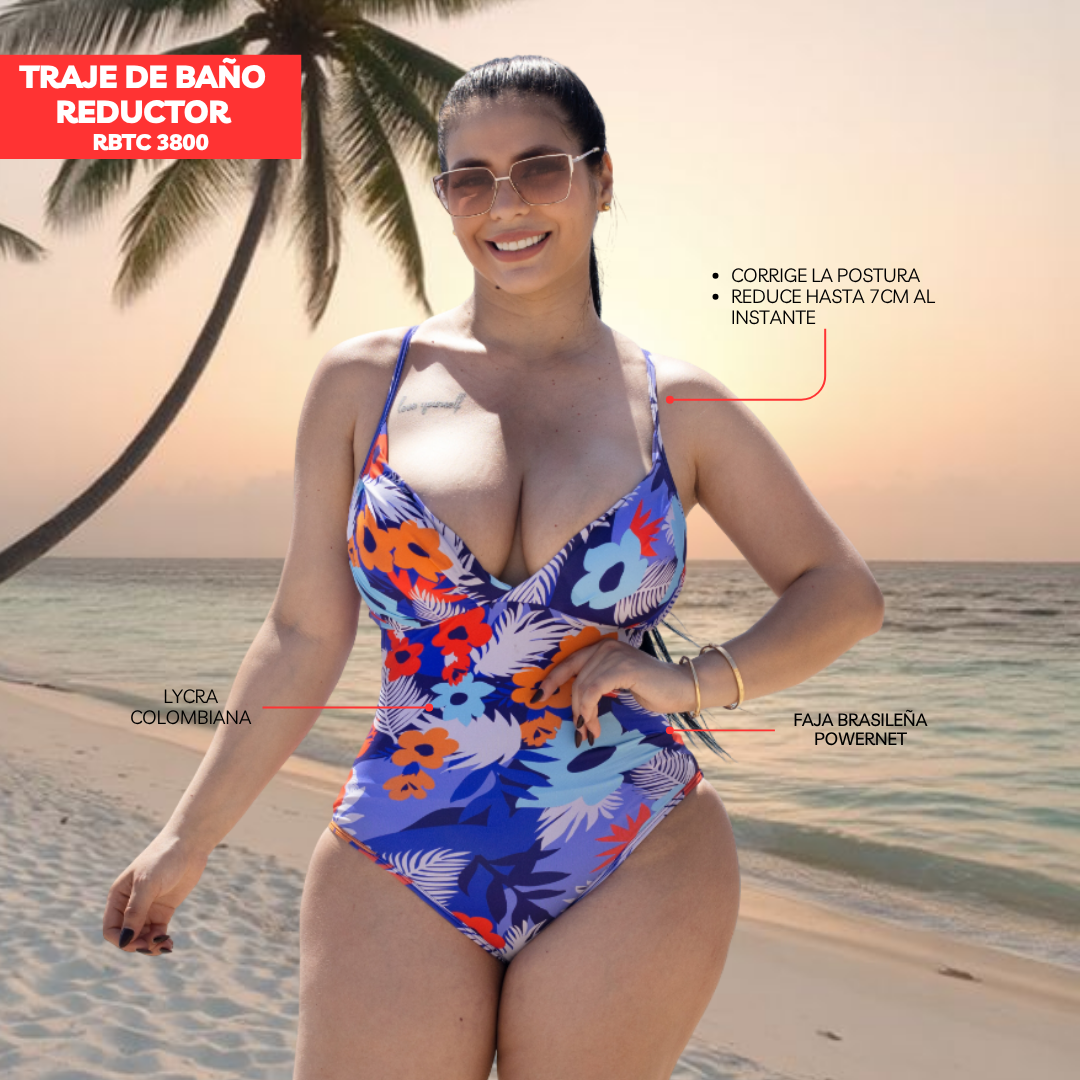 TRAJE DE BAÑO CON FAJA COLOMBIANO - RBTC3800 | STOCK VENEZUELA|