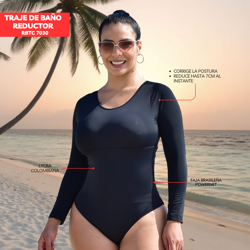 TRAJE DE BAÑO CON FAJA COLOMBIANO - RBTC7030- | STOCK VENEZUELA|