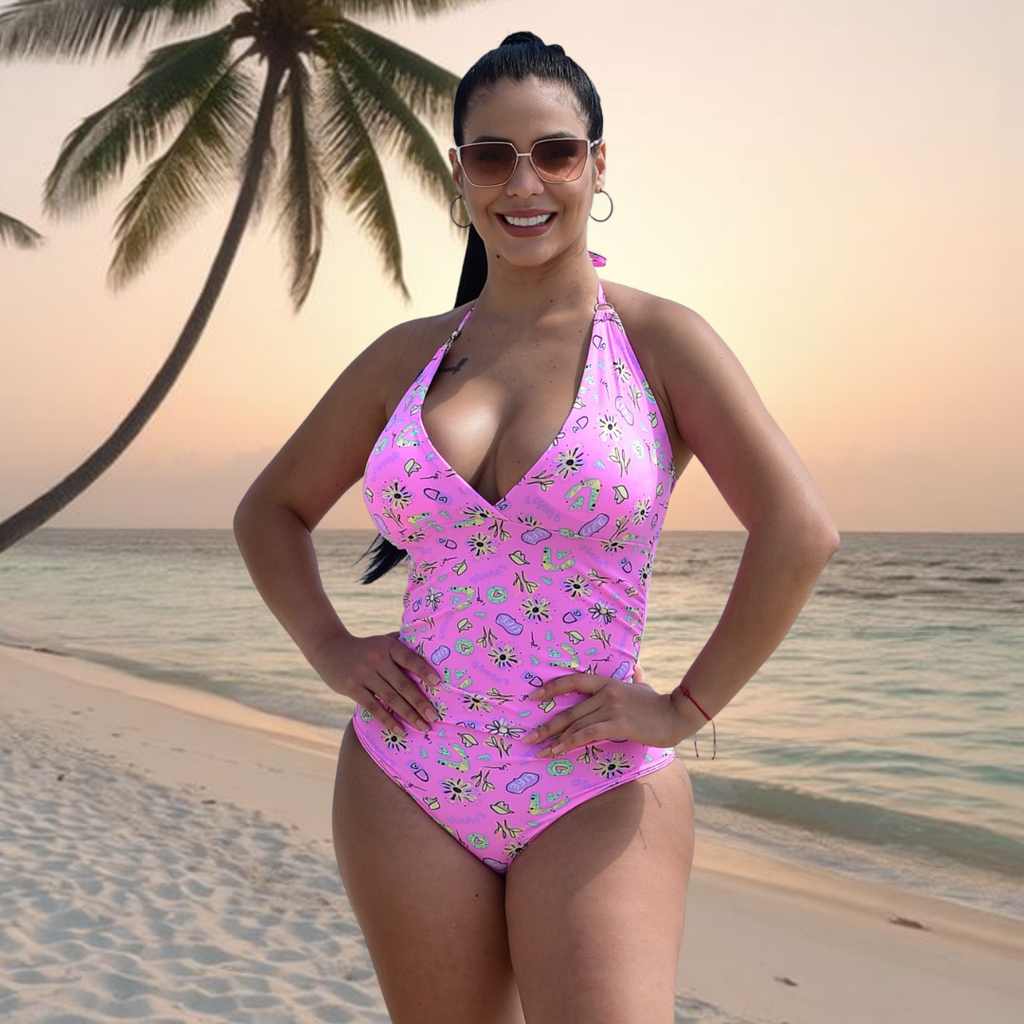 TRAJE DE BAÑO CON FAJA COLOMBIANO  |STOCK VENEZUELA|