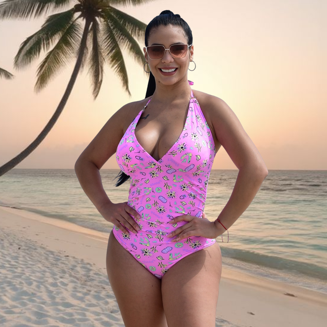 TRAJE DE BAÑO CON FAJA COLOMBIANO  |STOCK VENEZUELA|